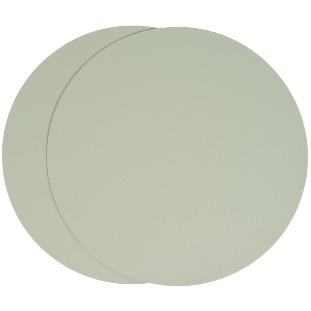 Set of 2 Faux Leather Placemats Sage Image 2