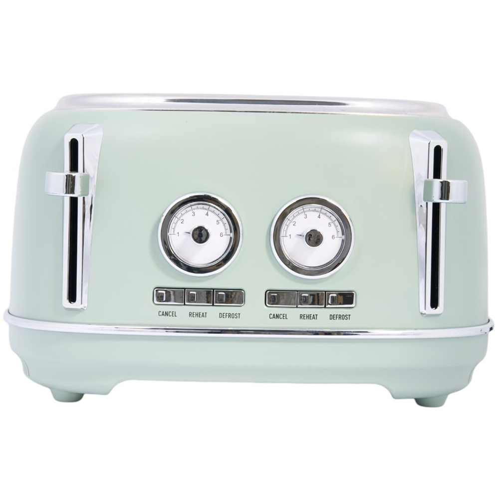 Kitchen Master 4 Slice Retro Toaster Sage Image 3