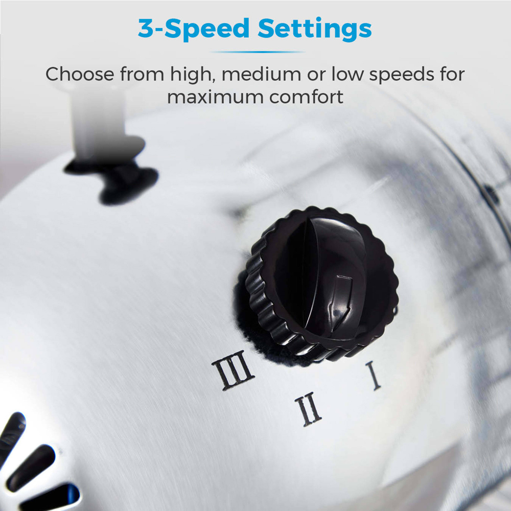 Tower Metal Desk Fan 12 inch Image 4