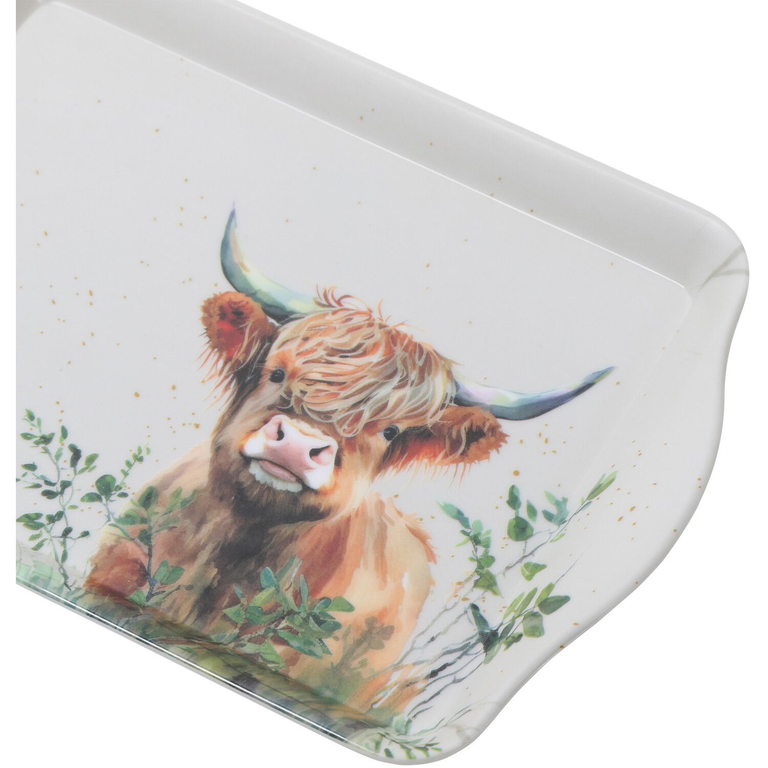 Highland Cow Tray - White / Mini Trinket Tray Image 2
