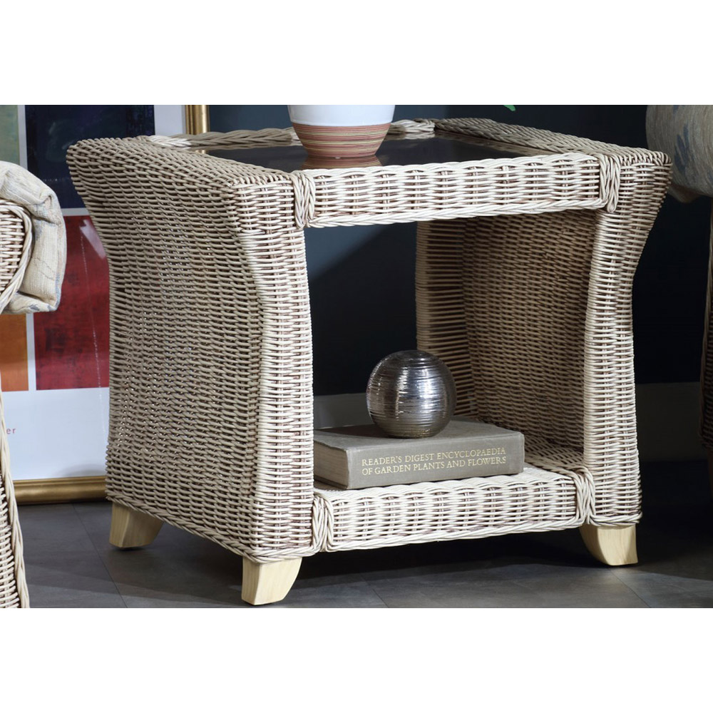 Desser Dijon Cane Natural Rattan Side Table Image 3