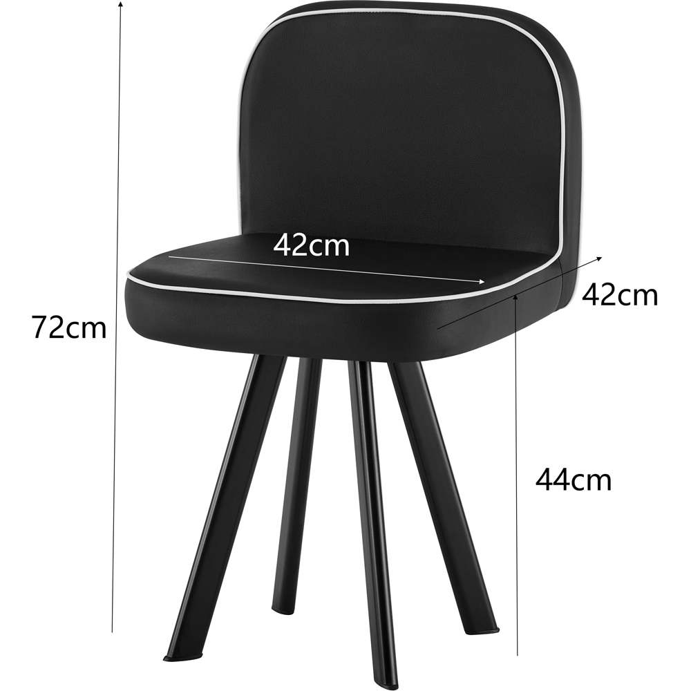 Comfy Living 6 Seater Dining Set Black Image 4