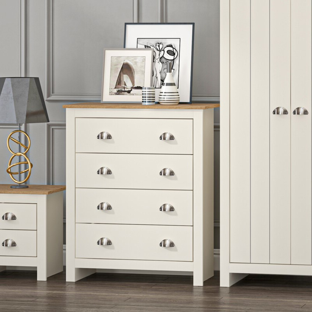 Lexington 4 Drawer Cream Chest of Drawers Image 3
