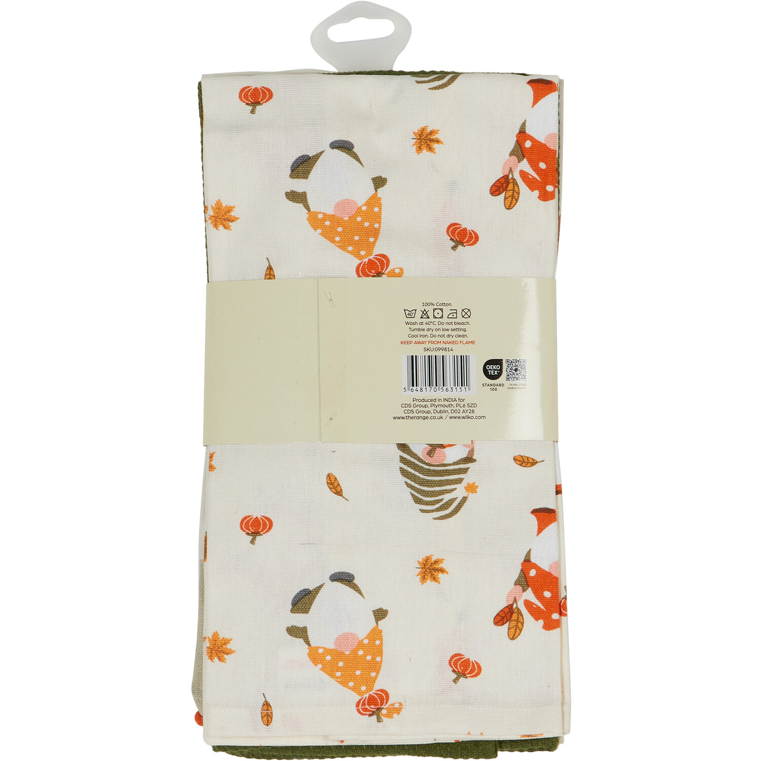 Autumn Gonk Tea Towel w pom 3pk Image 5
