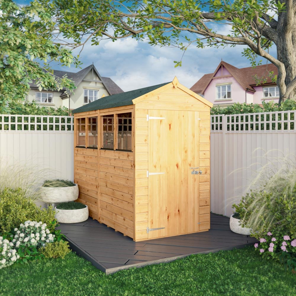 Mercia Woodsman 8 x 4ft Shiplap Glass Apex Shed Image 2