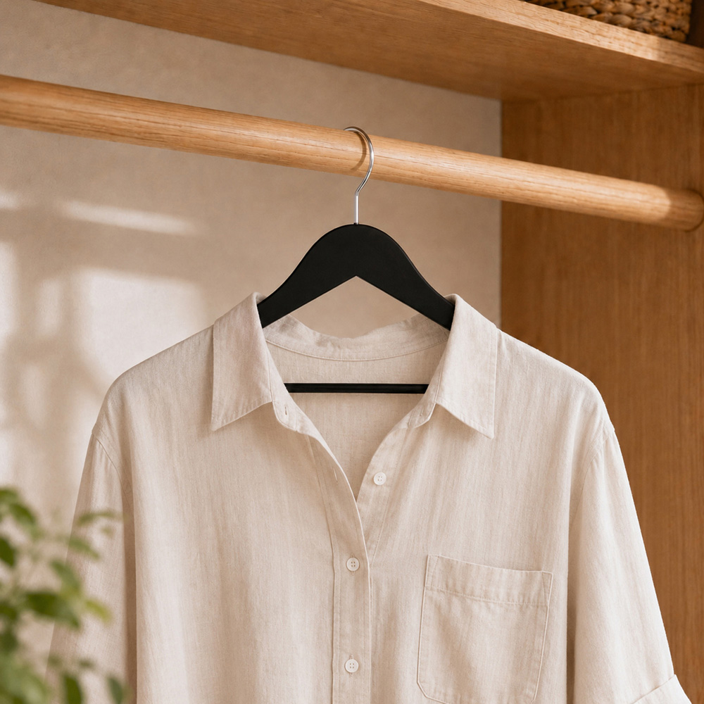 Pack of 3 Malmo Wood Hangers Black Image 2