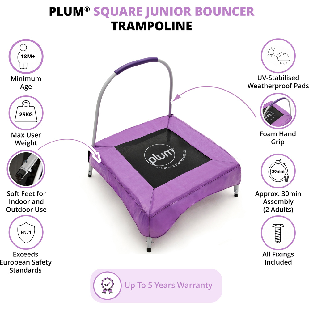 Plum Play Purple Square Junior Bouncer Image 6
