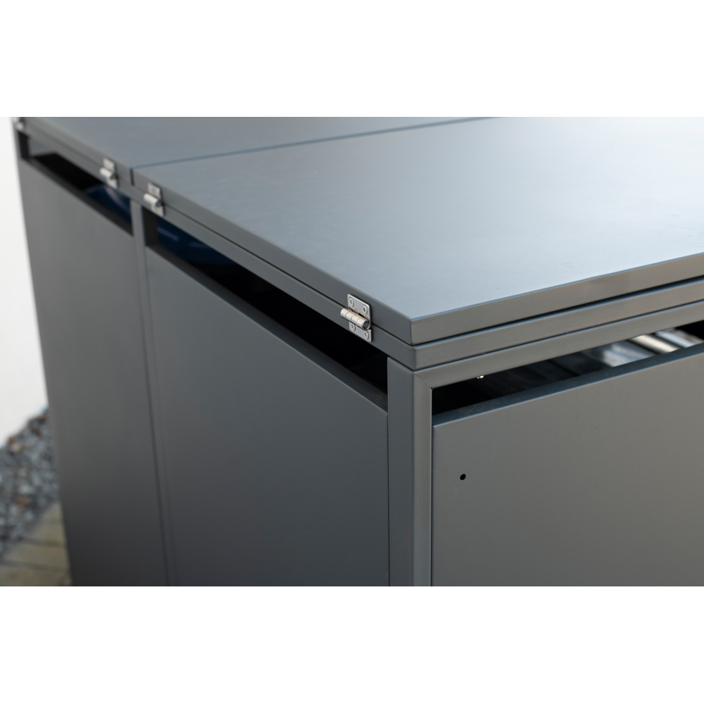 Trimetals 240L Anthracite Double Wheelie Bin Shed   Image 7