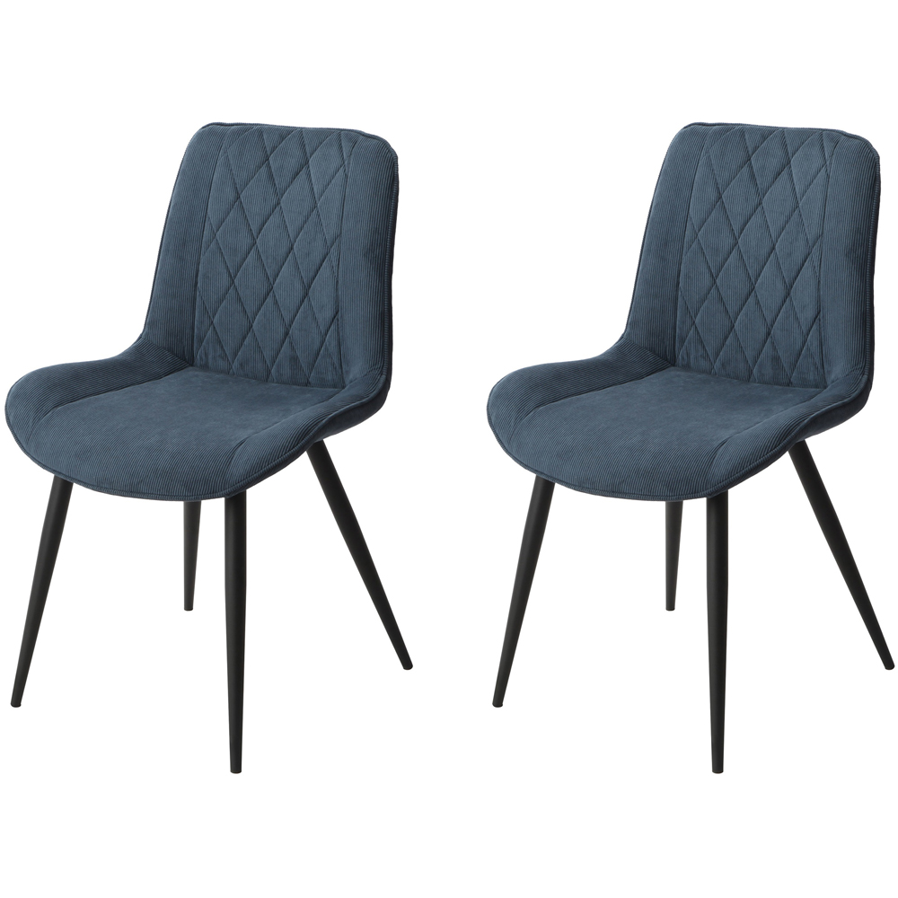 Core Products Aspen Set of 2 Blue Dining Chair Image 2