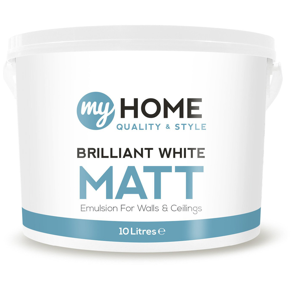 My Home Brilliant White Matt Emulsion Paint 10L Image 2
