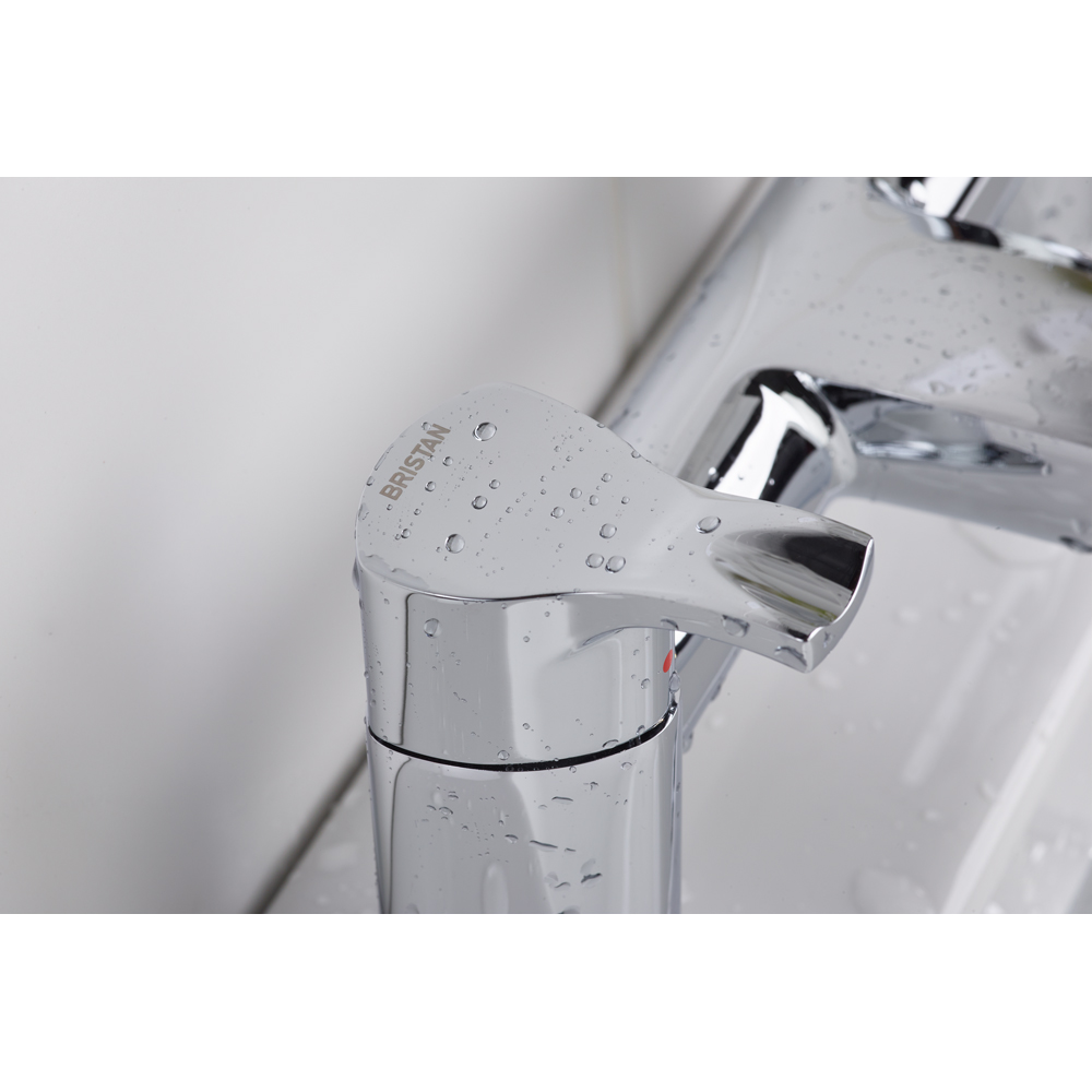 Bristan Capri Chrome Pillar Bath Filler Image 3