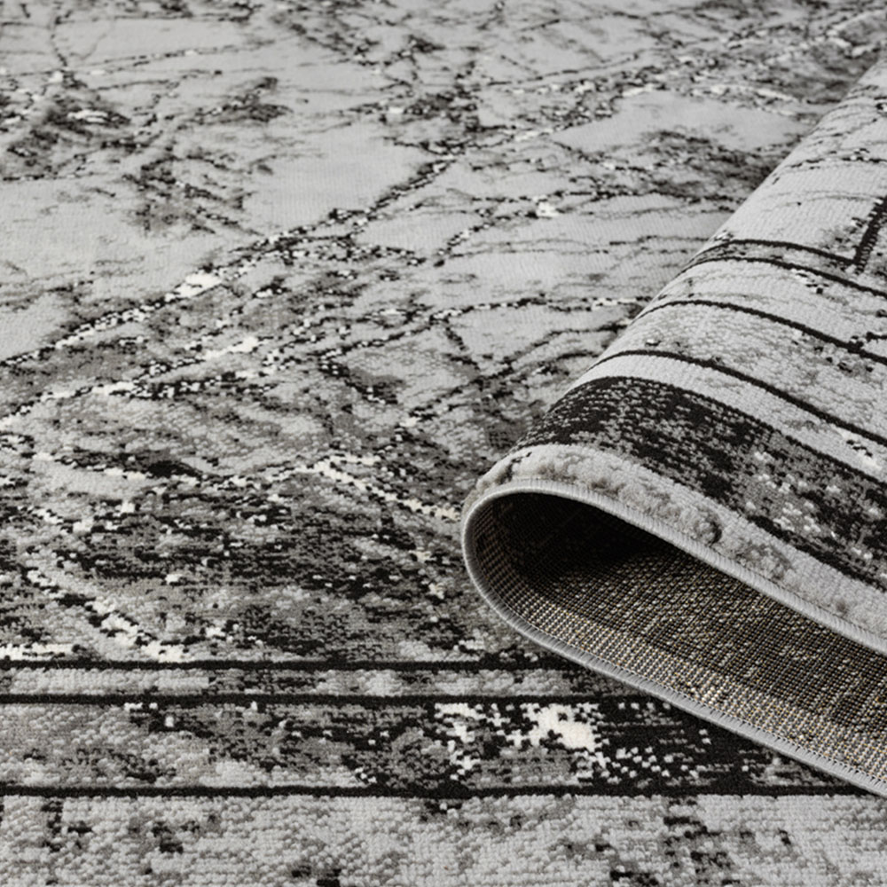 Desire Rugs Obsidian Grey Abstract Frame Rug 120 x 170cm Image 4