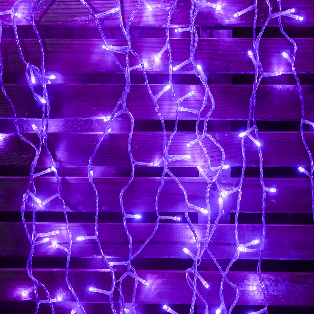 The Christmas Centre 120 Purple LED Multifunction Clear Cable String Light 19m Image 7