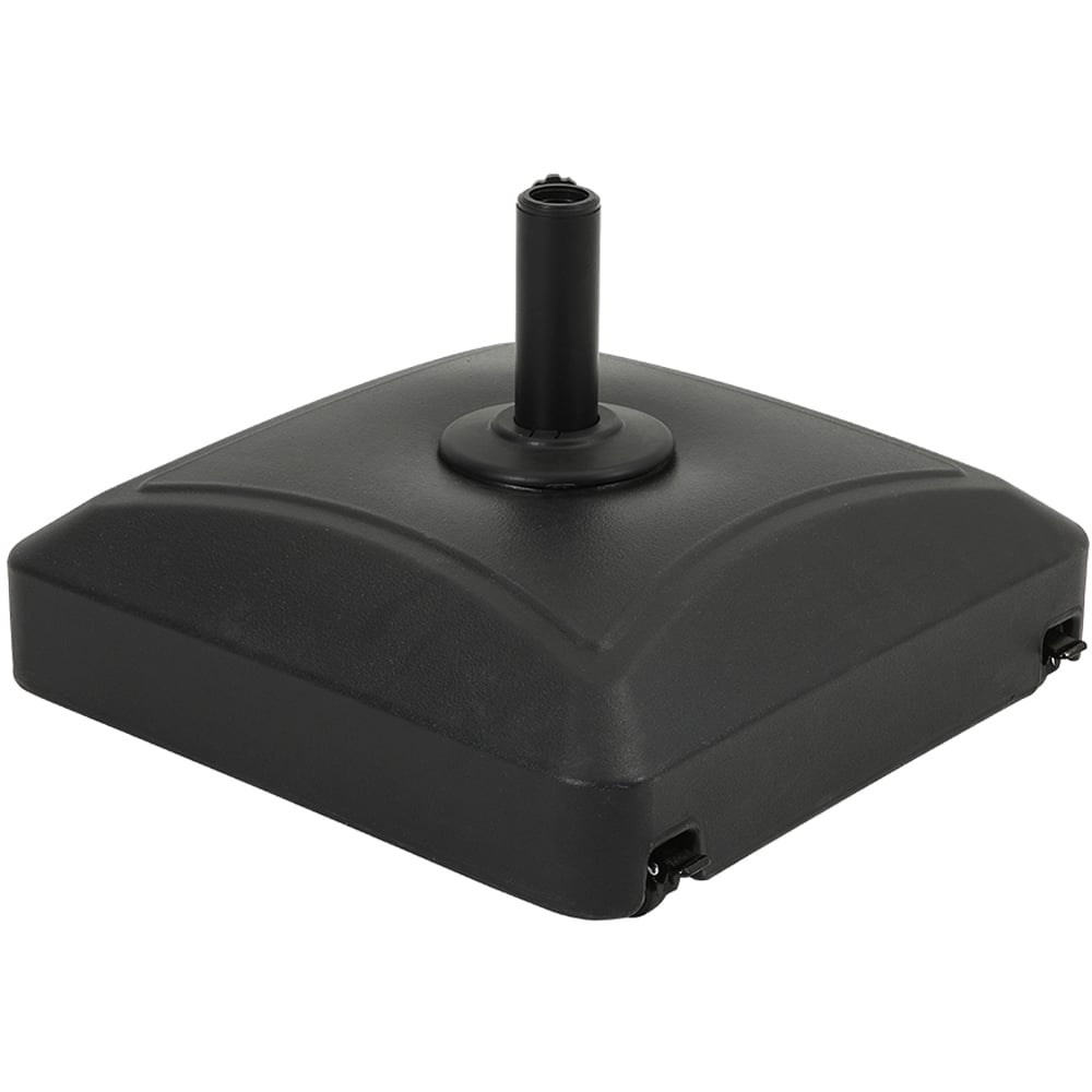 Living and Home Double Top Dark Grey Solar Light Cantilever Parasol with Wheeled Base 3m Image 4