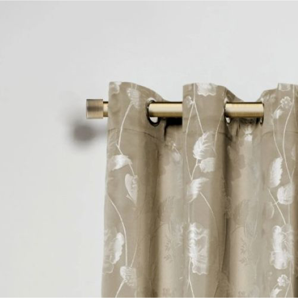 New Edge Blinds Fenton 160-300cm Extendable Brass Eyelet Metal Curtain Pole Set Image 2