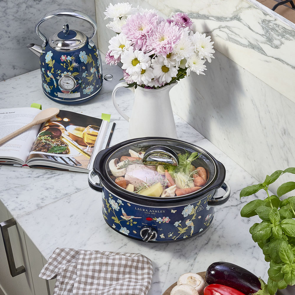 Laura Ashley Elveden VQSLWC3LLAENUK Navy 3.5L Slow Cooker Image 9