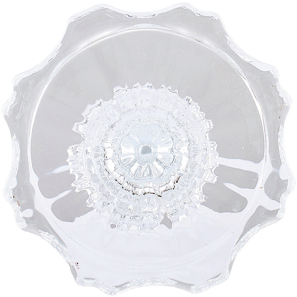 Living and Home Clear Glass Wide Base Candlestick Holder Set of 2 Image 6