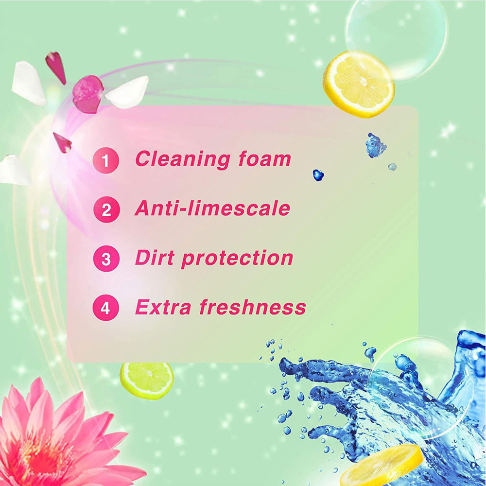 Bloo Power Active Fresh Flowers Anti Limescale Effect Toilet Rim Block 50g 10 Pack Image 4