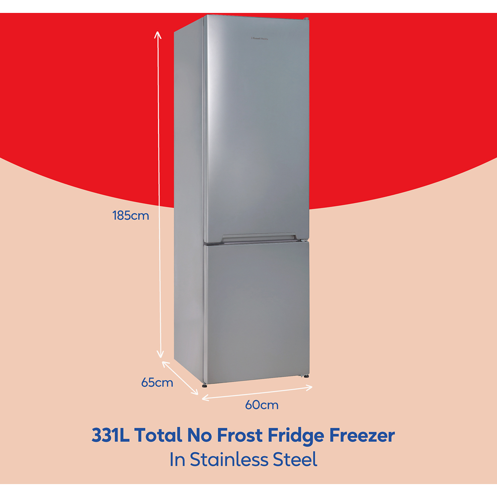 Russell Hobbs RH185FF601C1SS Stainless Steel Total No Frost 331L Fridge Freezer Image 9