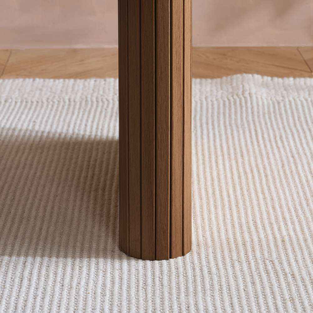 Birlea Axel 4 Seater Oval Fluted Dining Table Walnut Image 7