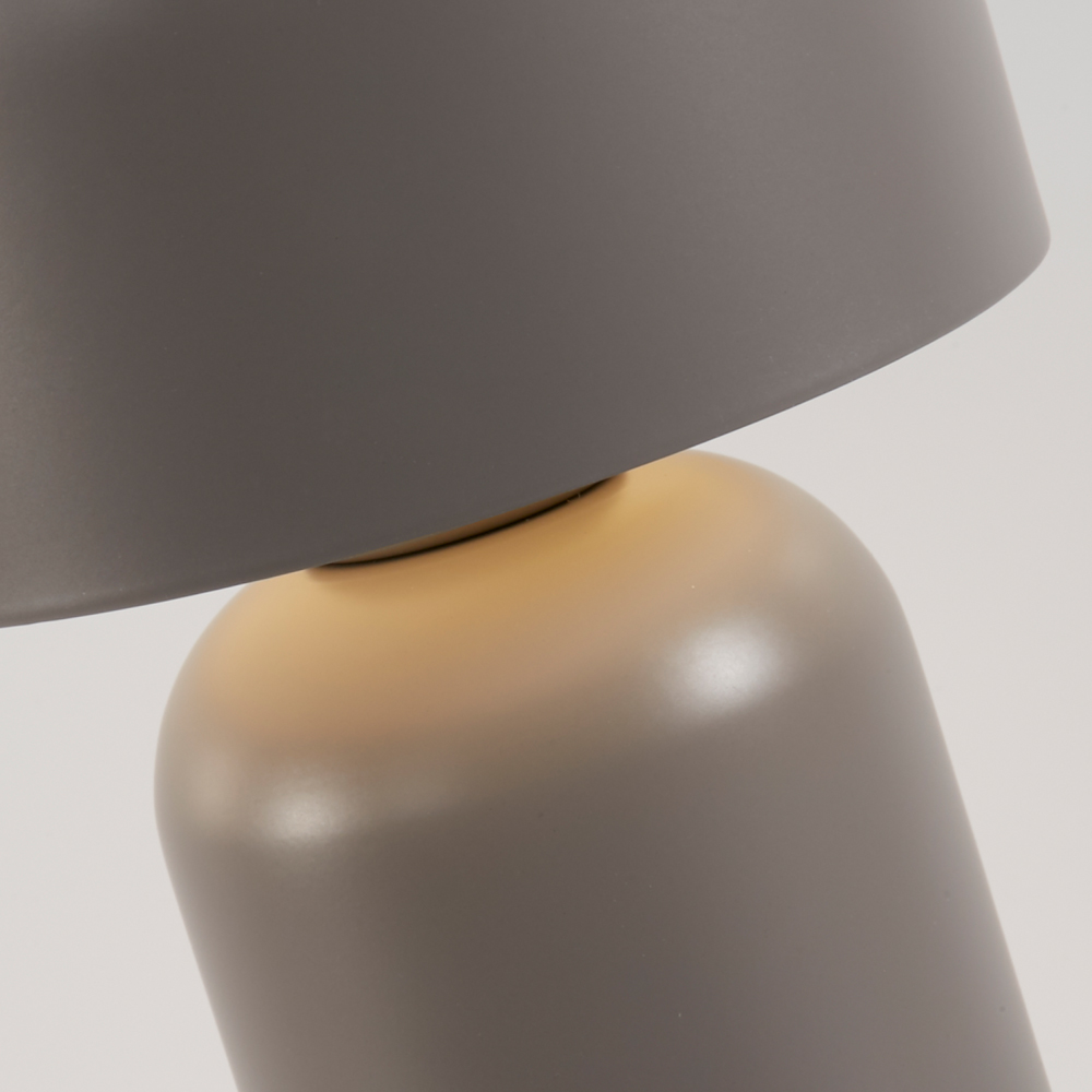 Lighting Collection Matt Grey Rechargeable USB LED Lamp Image 4