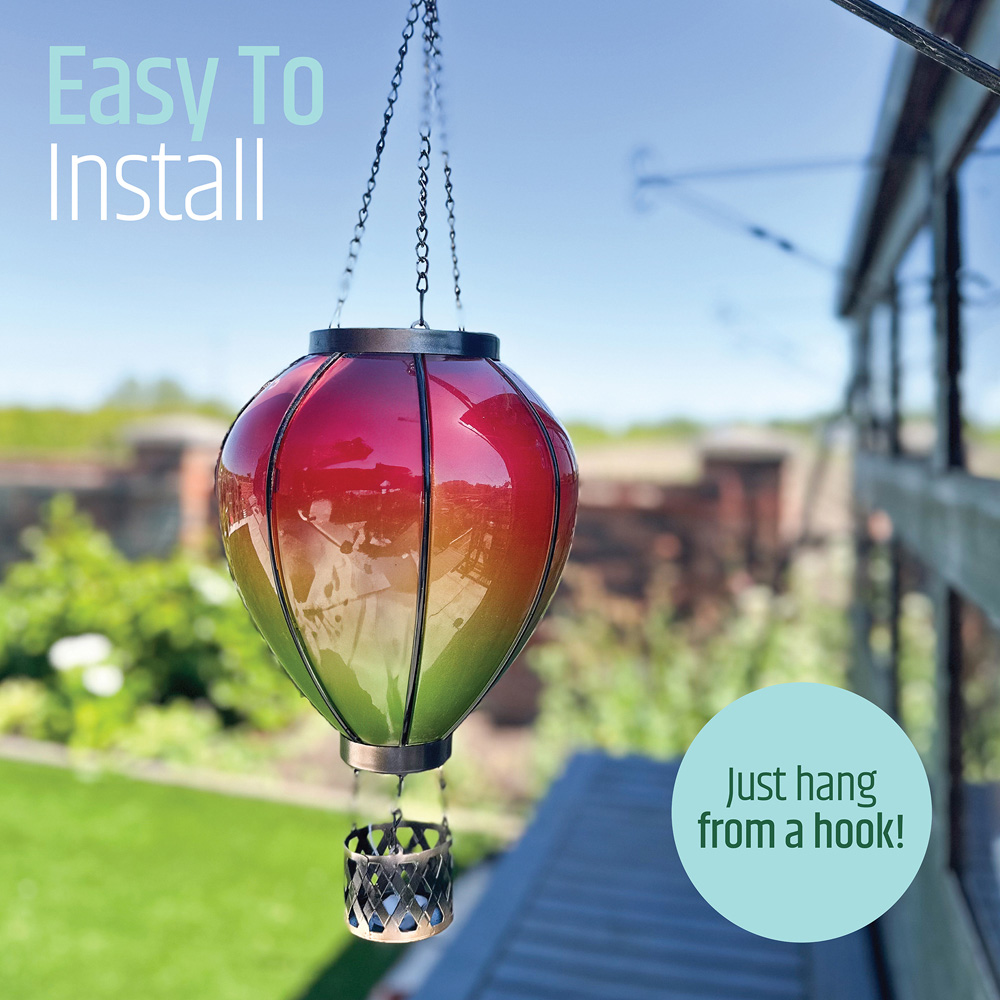 Gardenkraft Solar Hot Air Balloon Lantern Image 6
