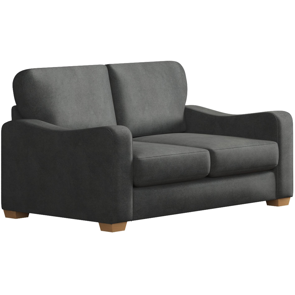 Theadford 2 Seater Steel Plush Velvet Fixed Back Sofa Image 3