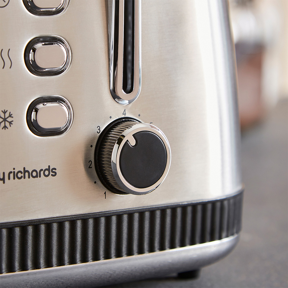 Morphy Richards Mexborough 242901 Black Trim Stainless Steel 4 Slice Toaster Image 7