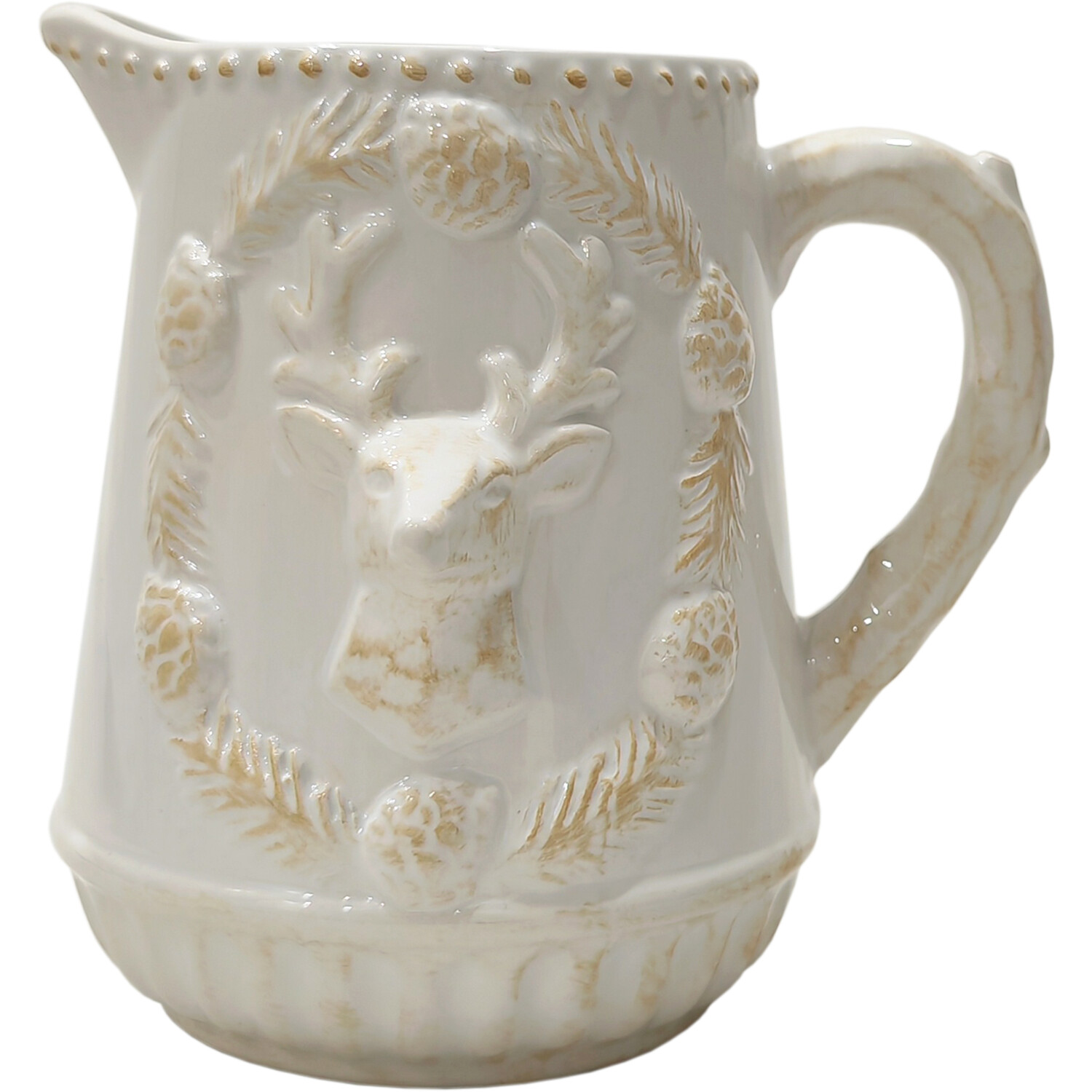 Rustic Stag Gravy Jug - White Image 1