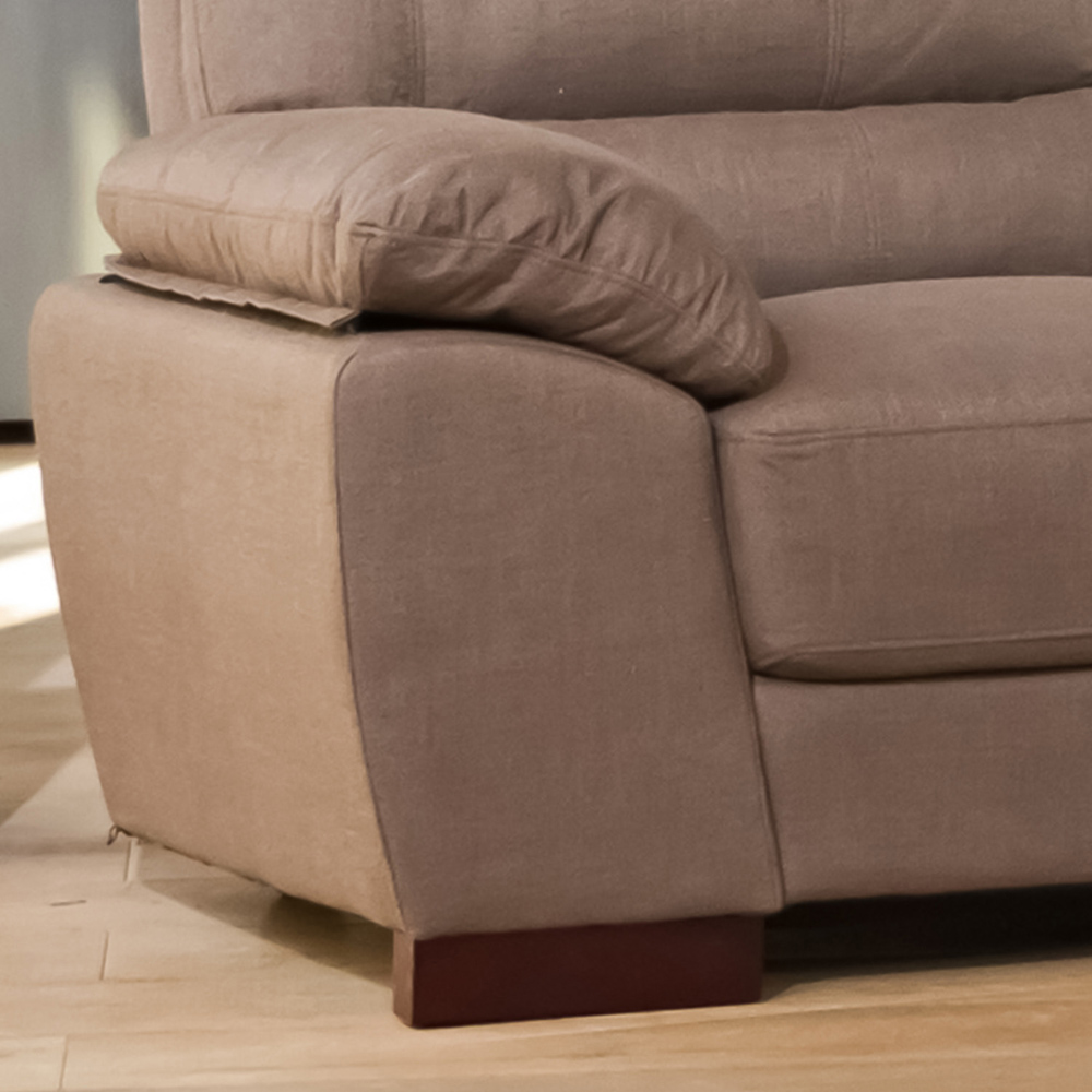 Westbrook 2 Seater Brown Textured Fabric Sofa Image 3