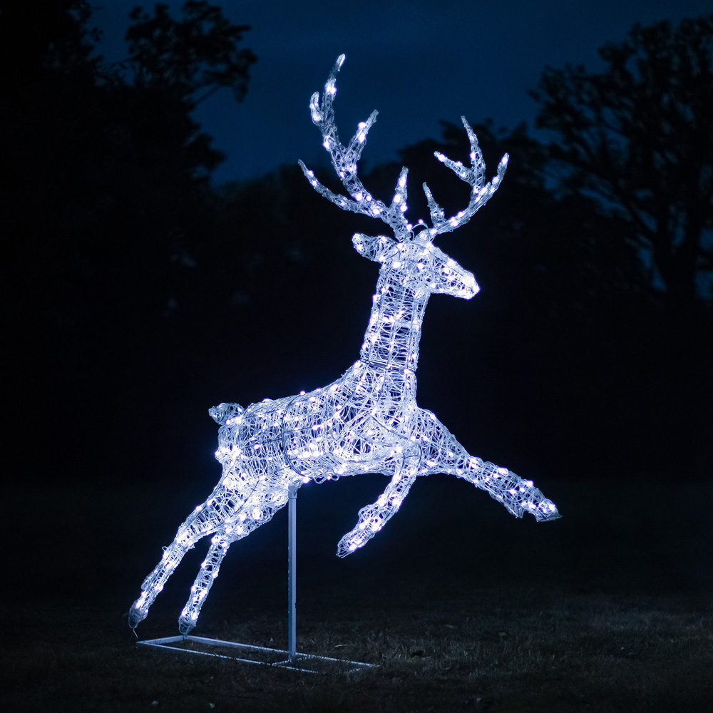 The Christmas Centre 330 LED Pre-Lit Soft Acrylic Light-Up Flying Stag Reindeer 5ft Image 8