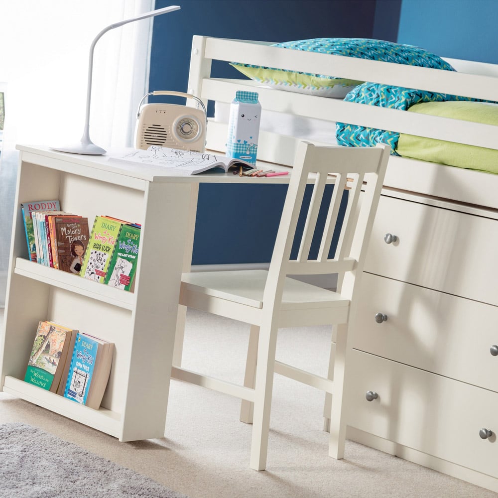 Julian Bowen Roxy Single Stone White Mid Sleeper Workstation Image 7