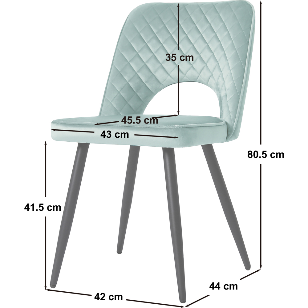 Metis Set of 2 Teal Dining Chair Image 9