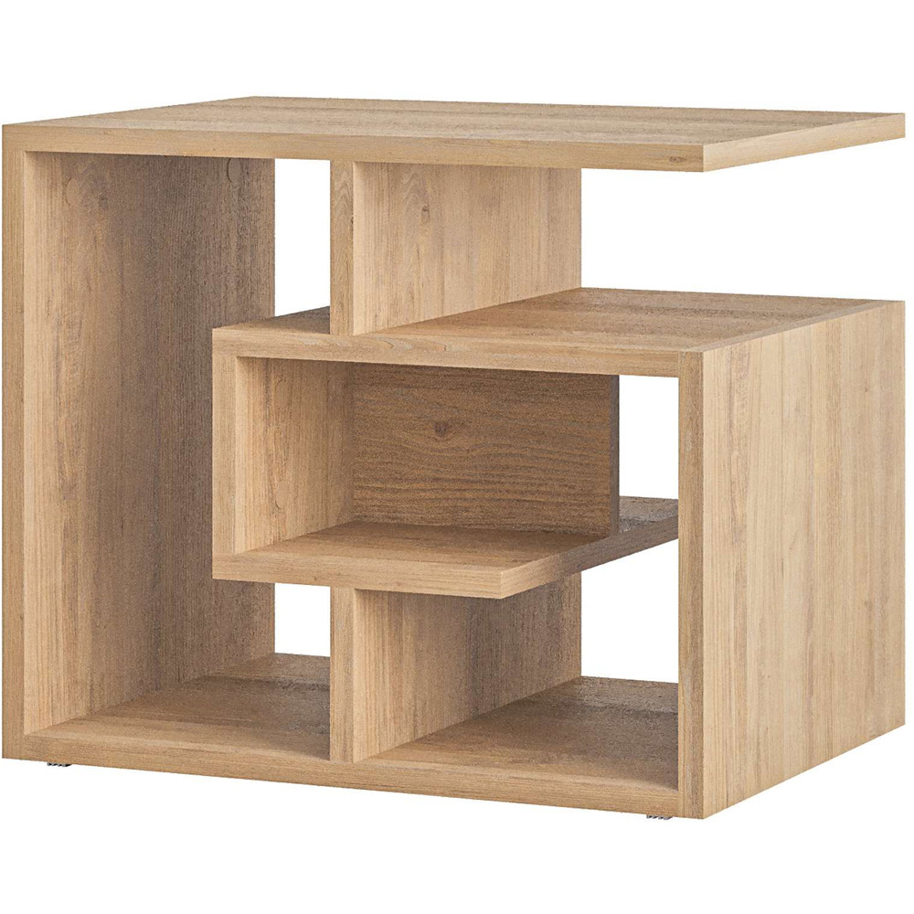 Decortie Labirent 4 Tier Oak Multipurpose Coffee Table Image 2