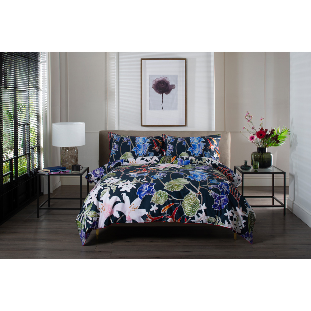 The Lyndon Company Floral Nightshade Single Multicolour Duvet Set Image 3