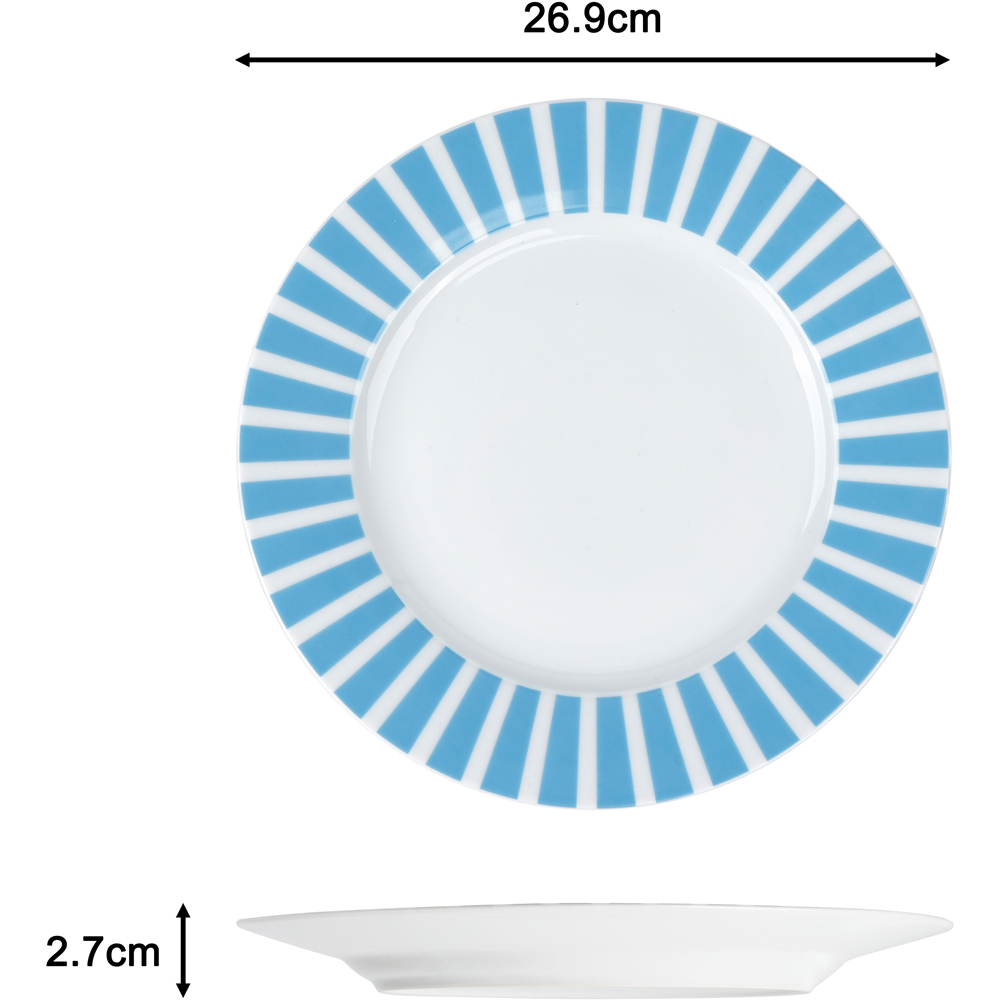 Waterside Split Stripe Soft Blue 24 Piece Dinner Set Image 5
