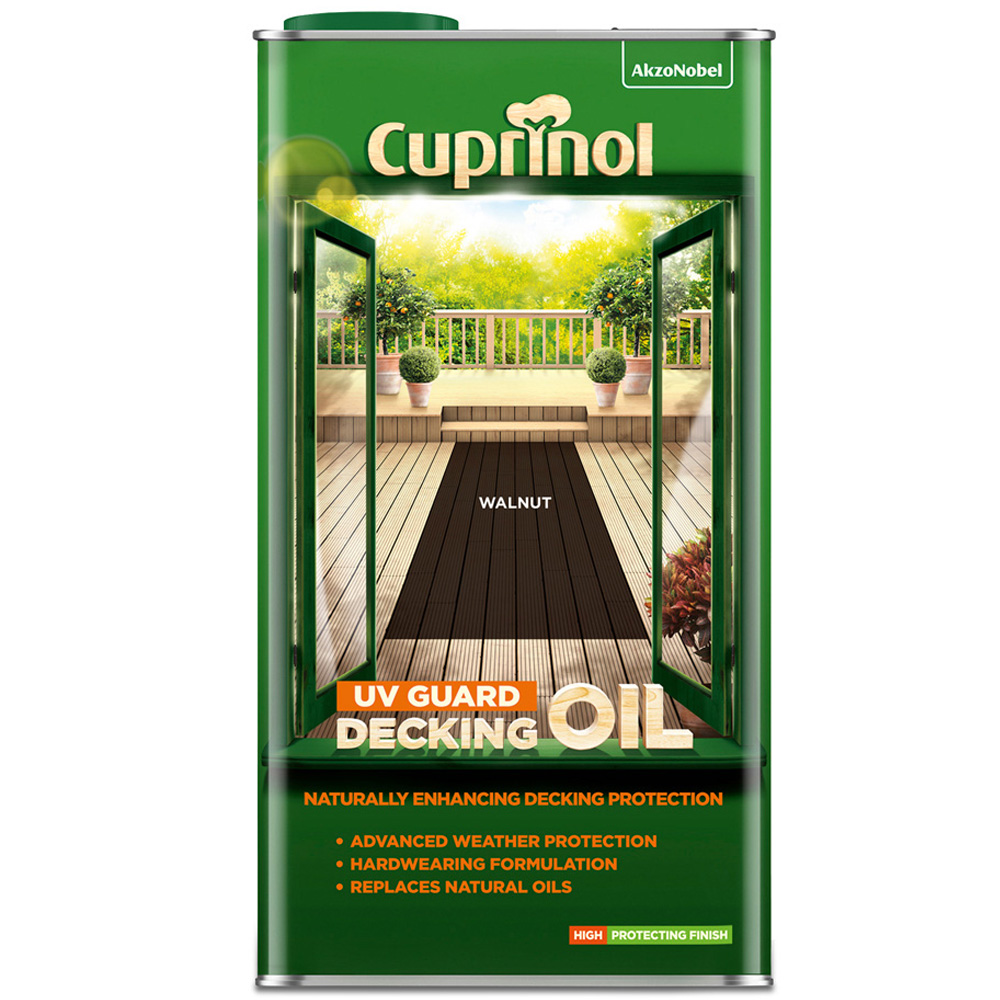 Cuprinol Walnut UV Guard Decking Oil 5L Image 2