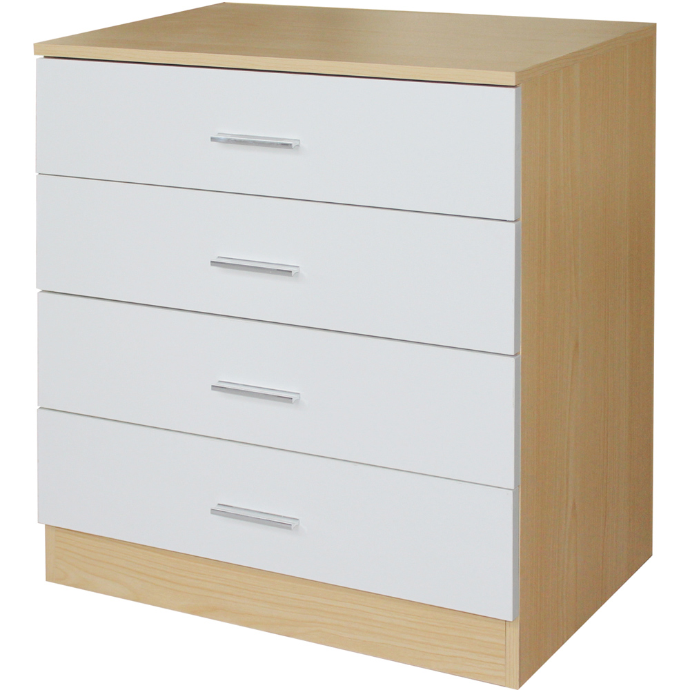 Brooklyn 4 Drawer White High Gloss Chest of Drawers Image 2