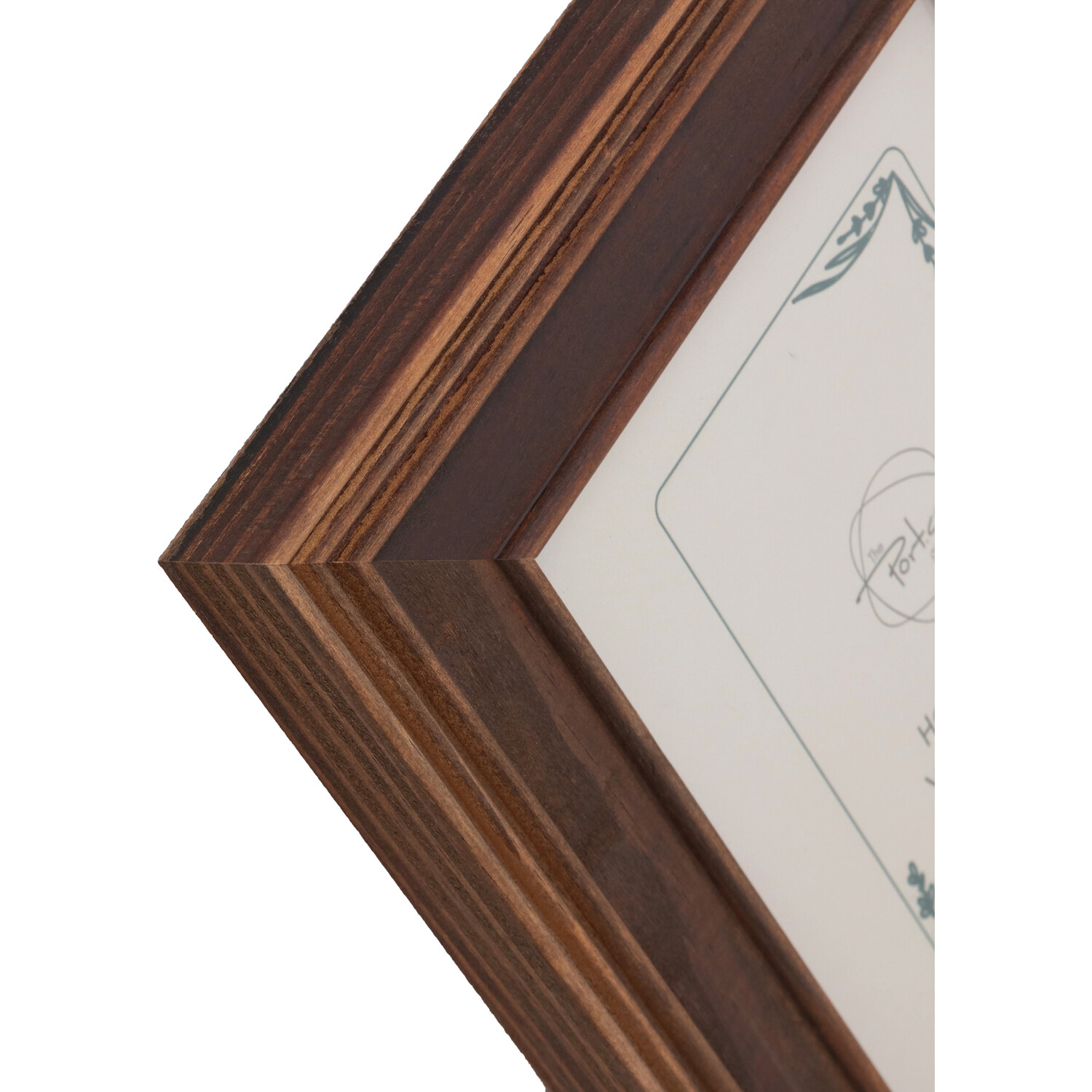 Haldon Wooden Frame Brown 7 x 5in Image 4