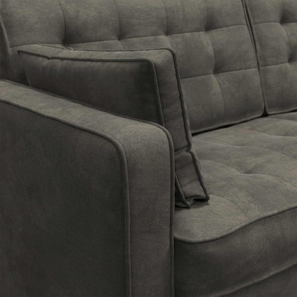 Eden 3 Seater Graphite Chenille Reversible L Shaped Corner Sofa Image 4