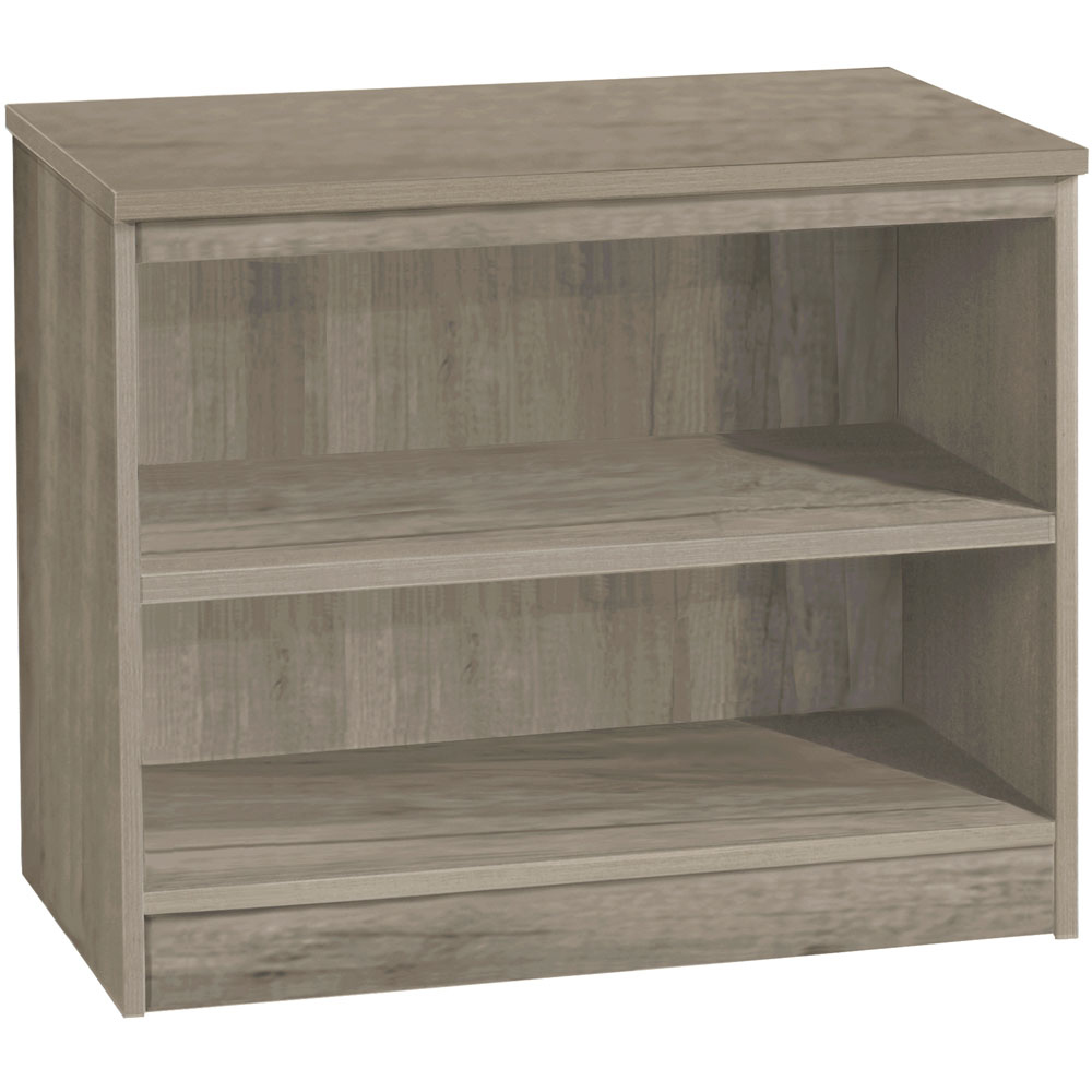 R White Cabinets 2 Shelf Grey Desk Height Wide Bookcase Image 2