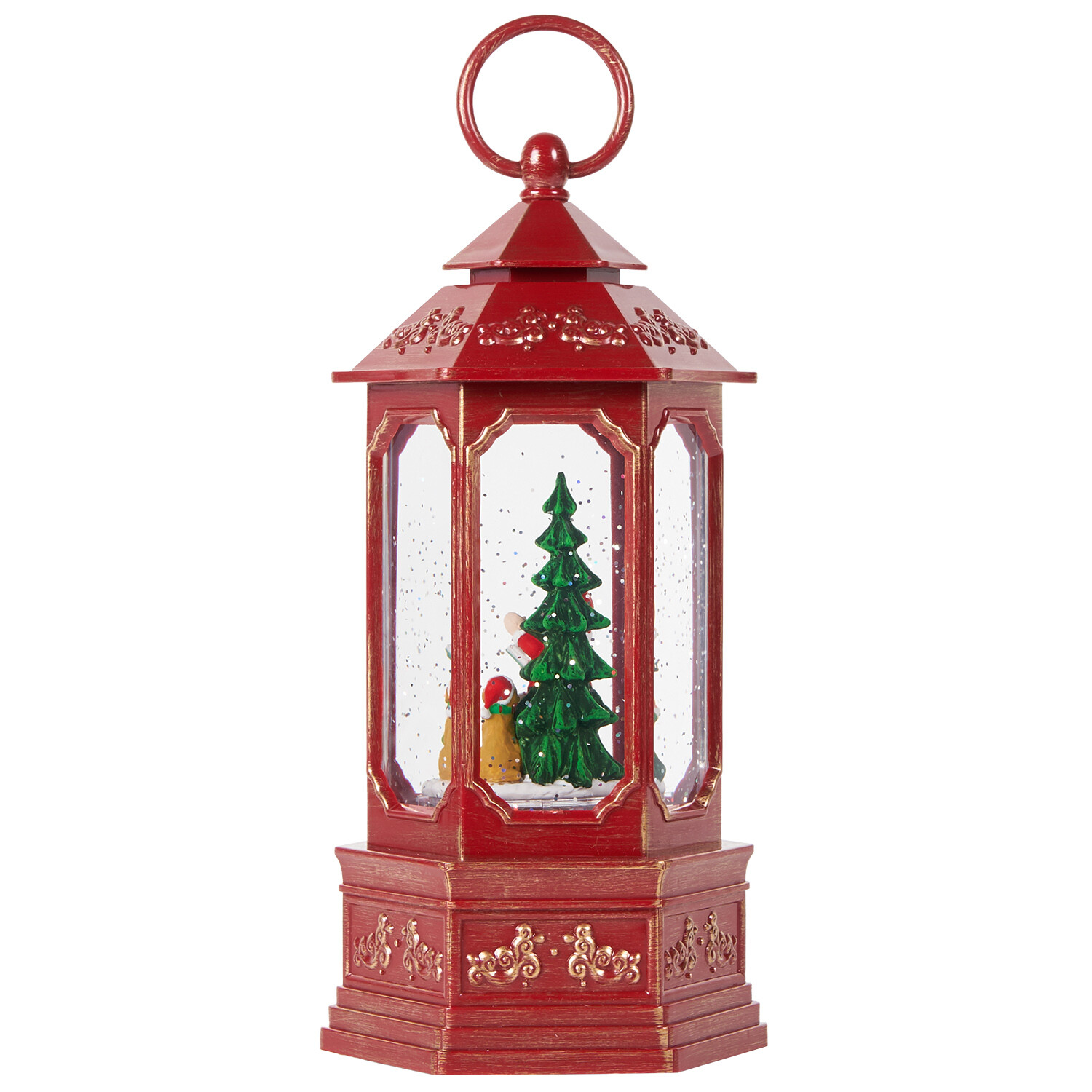 Spinning Santa Lantern Red Image 3