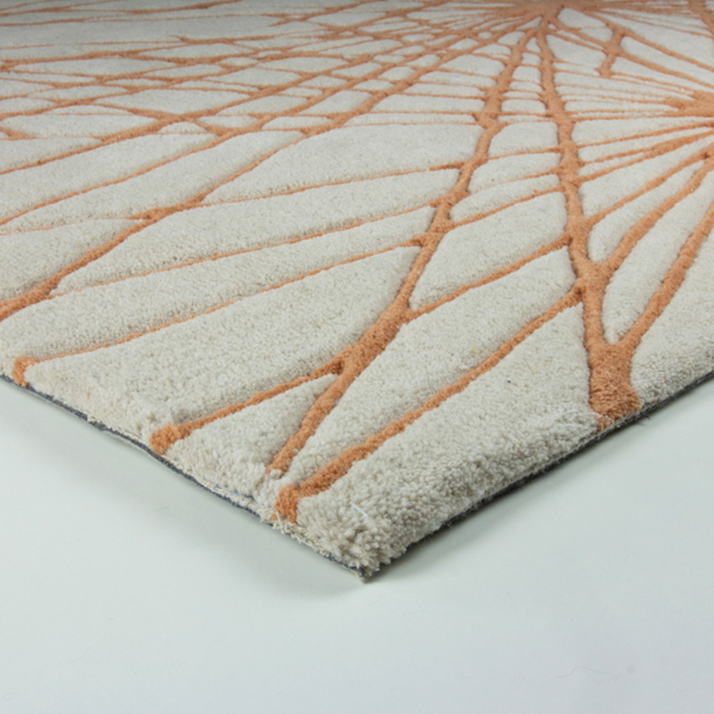 Esselle Home Aura Starburst Natural and Orange Rug 120 x 170cm Image 3