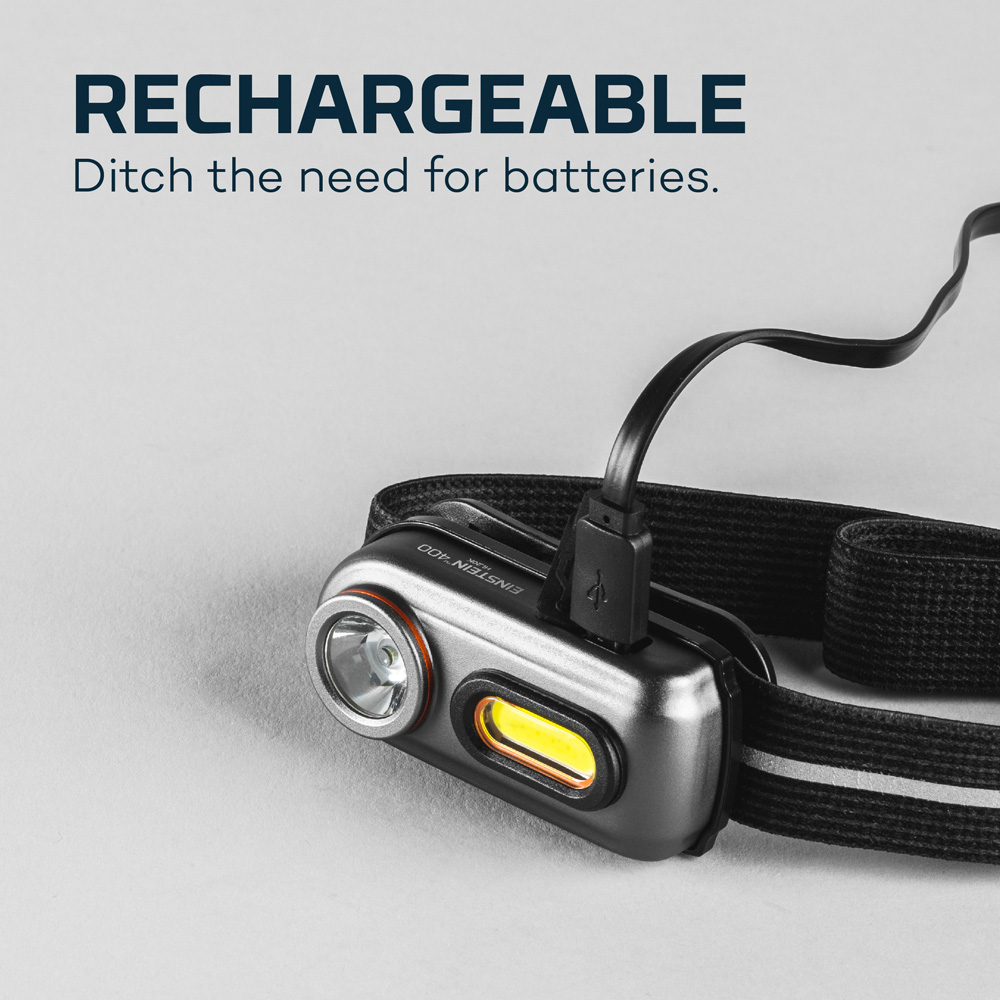 Nebo Einstein 400 400 Lumens Rechargeable Headlamp with Independent Dual Buttons Image 6