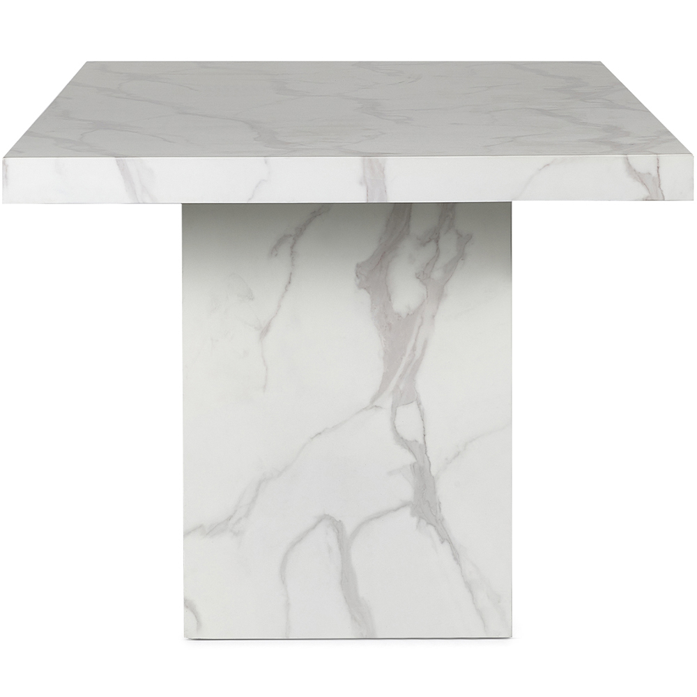 Julian Bowen Rome Marble Effect 6 Seater Dining Table White Image 3