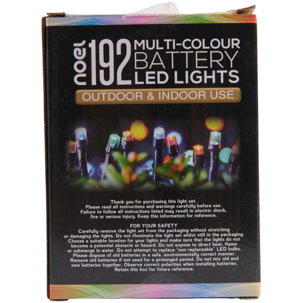 noel 192 Multicoloured LED Battery Operated Outdoor Lights Image 2