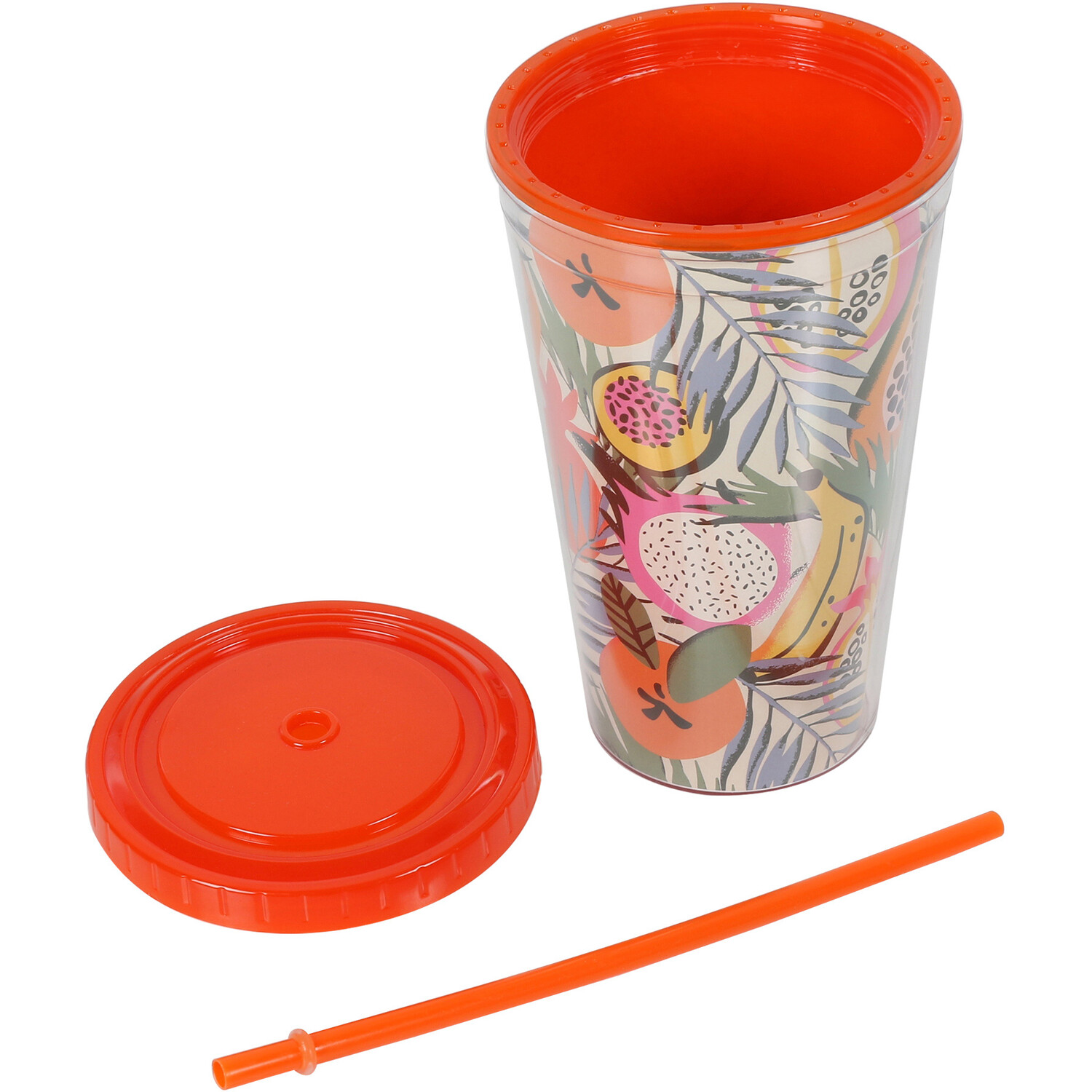 Honolulu Tumbler with Straw - Orange Image 3
