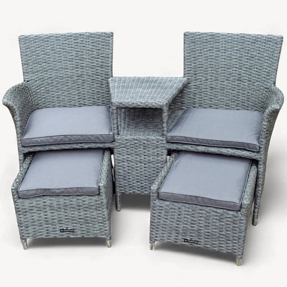 Royalcraft Paris 2 Seater Companion Seat with Footstools Image 2