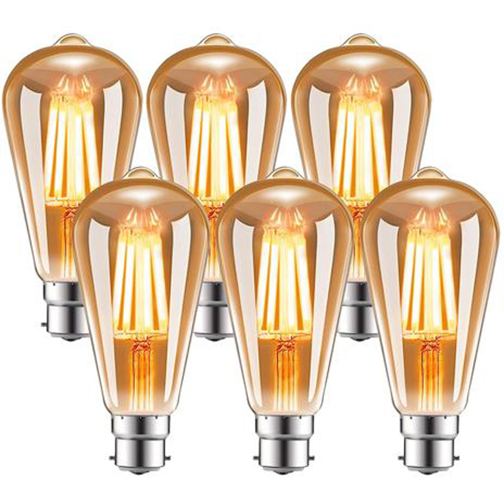 ExtraStar 6 Pack 4W LED Filament Light Bulb Image 1