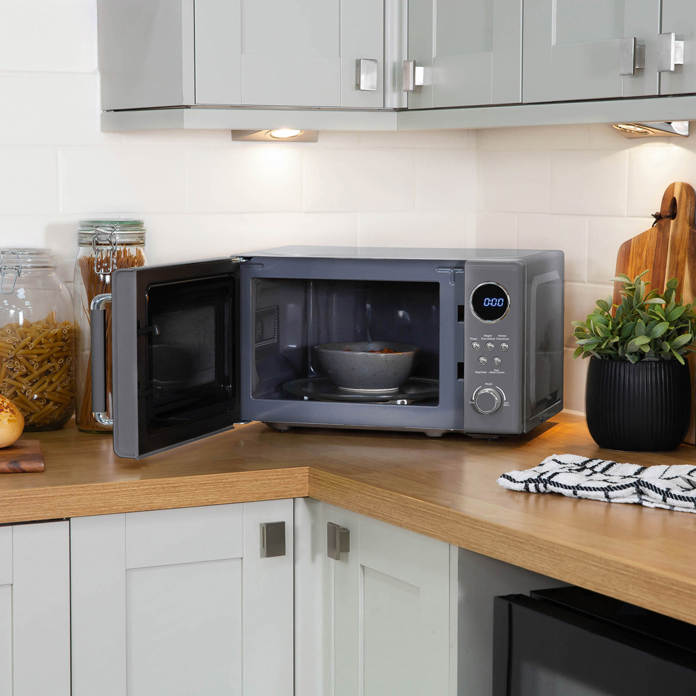 Russell Hobbs Retro Solo RHM2044G Grey Digital 20L Microwave Image 8